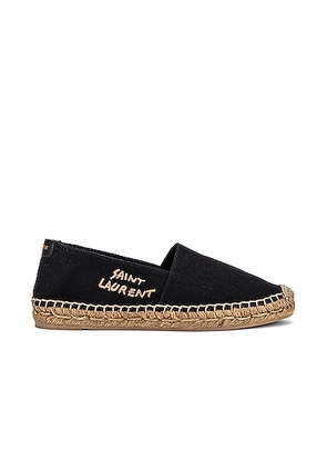 Saint Laurent Signature Espadrilles in Black - Black. Size 40.5 (also in 36, 36.5, 37, 37.5, 38, 38.5, 39, 39.5, 40, 41, 42).