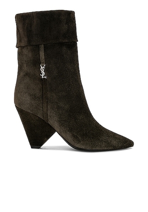 Saint Laurent Liz 85 Boots in Saddle Brown - Army. Size 37 (also in ).