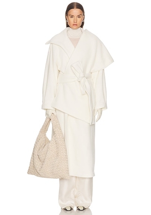 Karen Arcanjo Kali Coat in Cream - Cream. Size 38 (also in 36, 40, 42).