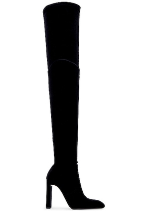 Saint Laurent Auteuil Over The Knee Boot in Nero - Black. Size 36 (also in 38).