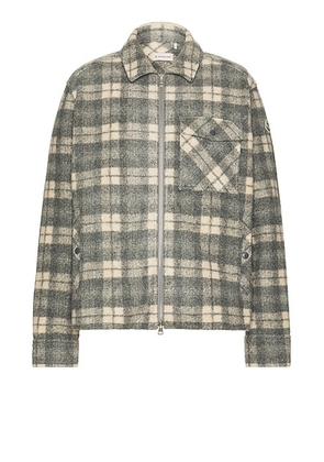 Moncler Plaid Over Shirt in Grey - Grey. Size L (also in ).