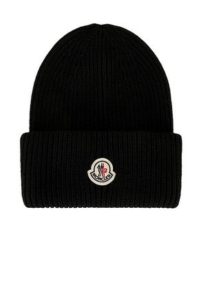 Moncler Logo Beanie in Black - Black. Size all.