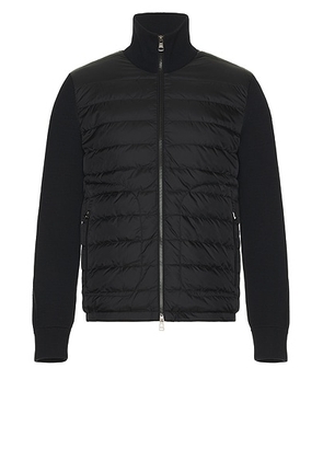 Moncler Zip Up Cardigan in Black - Black. Size M (also in S).