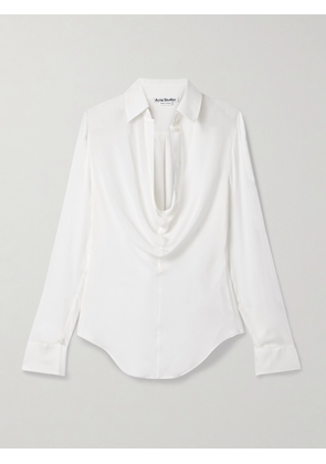 Acne Studios - Draped Silk-georgette Blouse - White - DK32,DK34,DK36,DK38,DK40,DK42