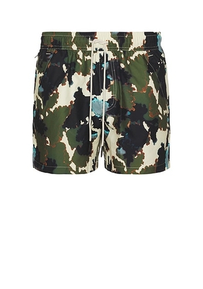 OAS Foliago Swim Shorts in Multi - Army. Size S (also in ).