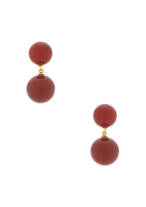 Lie Studio Hannah Earrings in Red Carnelian Stone - Red. Size all.