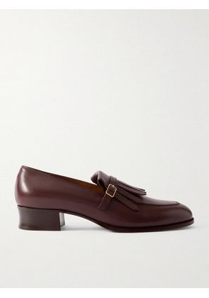Loro Piana - Pennan Fringed Leather Loafers - Burgundy - IT36,IT36.5,IT37,IT37.5,IT38,IT38.5,IT39,IT39.5,IT40,IT40.5,IT41