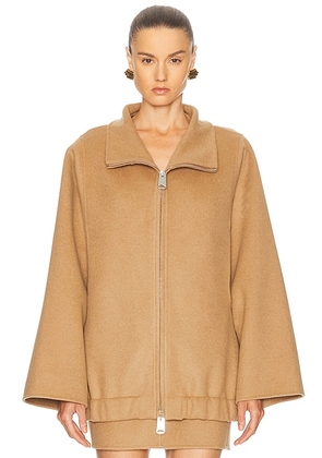 KHAITE Garret Jacket in Camel - Brown. Size L (also in ).