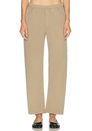 NILI LOTAN Tribeca Sweatpant in Desert Taupe - Taupe. Size L (also in M, S, XS).