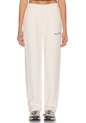 Museum of Peace and Quiet Wordmark Sweatpants in Bone - Ivory. Size XL/1X (also in ).