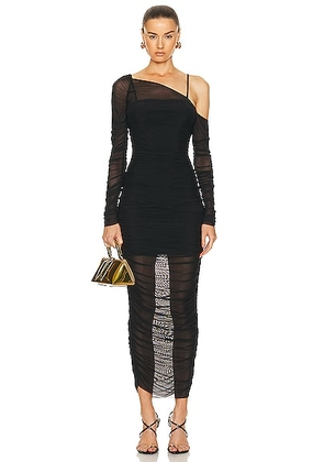 SEROYA Chantae Dress in Black - Black. Size XS (also in S).