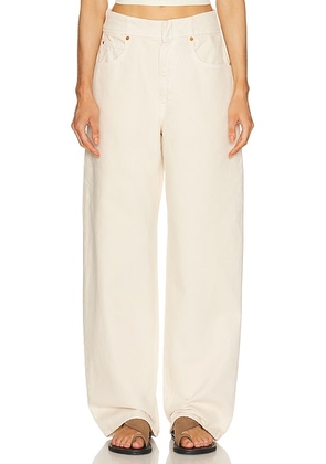 SLVRLAKE Camilla Curve Leg in Ecru - Cream. Size 25 (also in 24, 27, 28, 29, 30).