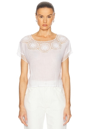 NILI LOTAN Caila Top in Ivory - Ivory. Size XS (also in L).