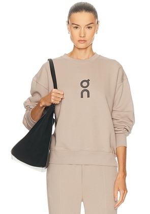 On Club Crew Sweatshirt in Desert - Beige. Size S (also in ).