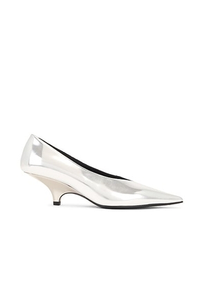 Toteme Wedge Heel Pumps in Mirror Silver - Metallic Silver. Size 36 (also in ).