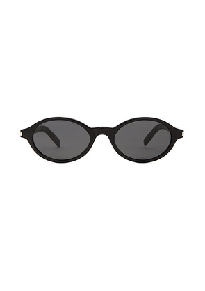 Saint Laurent Jeanne Sunglasses in Black - Black. Size all.