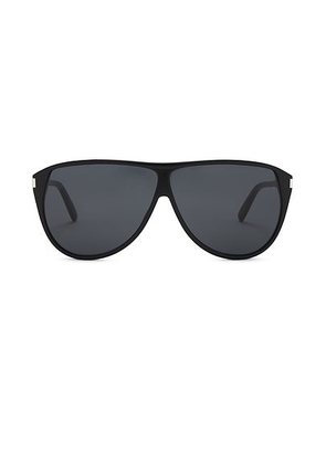 Saint Laurent Gaspar Sunglasses in Black - Black. Size all.