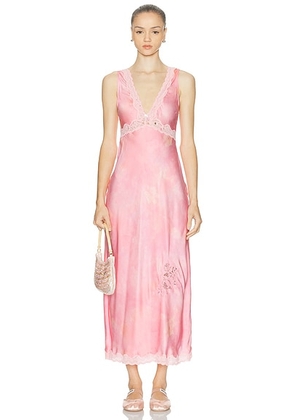LoveShackFancy Bier Dress in Pink Ember - Pink. Size L (also in M, S, XL, XS).