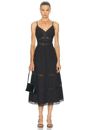 LoveShackFancy Catryn Dress in Black - Black. Size 0 (also in 2, 4).