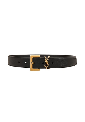 Saint Laurent Cassandre Belt in Nero - Black. Size 70 (also in 65, 75, 90).