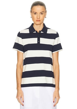 Moncler Short Sleeve Polo Shirt in Navy - Navy. Size M (also in L, S, XS).