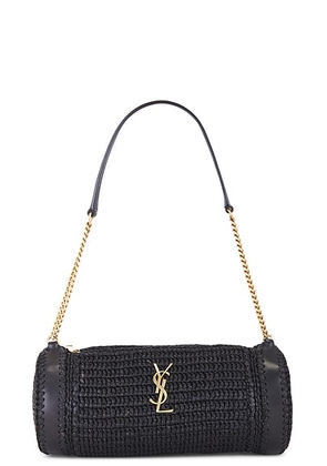 Saint Laurent Small Cassandre Cylindric Bag in Noir - Black. Size all.