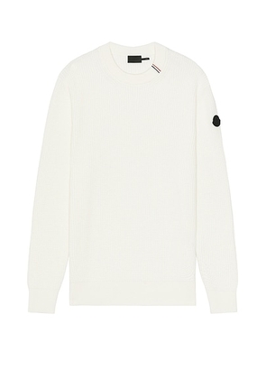 Moncler Crew Neck Sweater in Jet Stream - White. Size L (also in S).