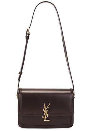 Saint Laurent Medium Solferino Satchel Bag in Dark Sweet Choco - Chocolate. Size all.