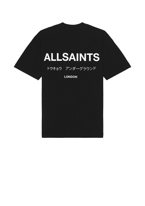 ALLSAINTS Underground Crew in Black. Size XL. Also in L, M, S.