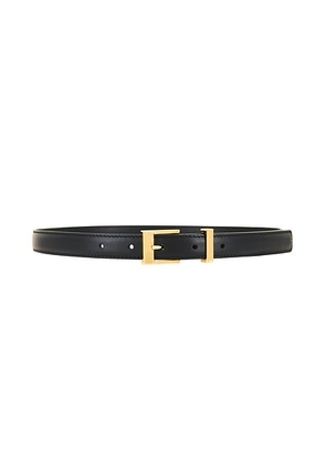 KHAITE Manhattan 20mm Belt in Black - Black. Size 70 (also in 75, 80, 90).