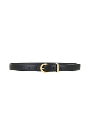 KHAITE Luna 20mm Belt in Black - Black. Size 75 (also in 80, 85, 90).