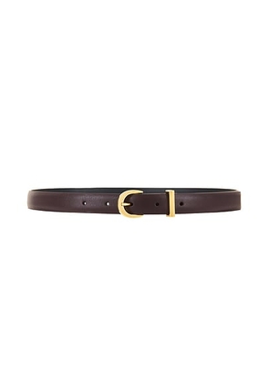 KHAITE Luna 20mm Belt in Bordeaux - Purple. Size 75 (also in 70, 80, 90).