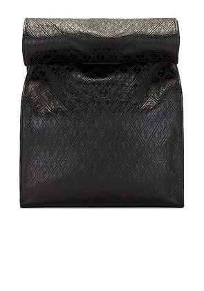 Saint Laurent Monogram Embossed Pouch in Black - Black. Size all.