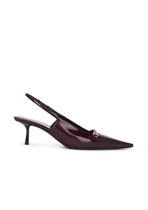 Saint Laurent Carine Slingback Pump in Deep Bordeaux - Burgundy. Size 36 (also in 37).