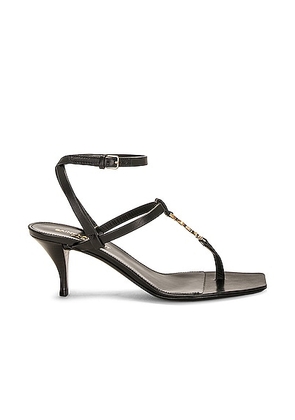 Saint Laurent Cassandra Sandal in Nero - Black. Size 37 (also in 36.5).
