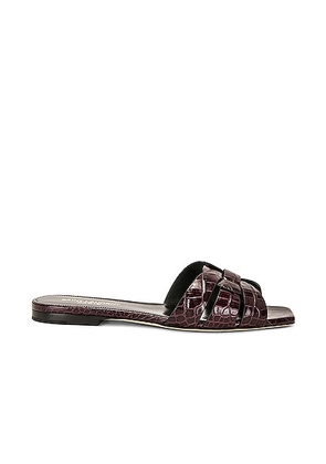 Saint Laurent Tribute Sandal in Barolo - Burgundy. Size 36.5 (also in ).