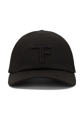 TOM FORD Smooth Leather Cap in Black - Black. Size L (also in ).