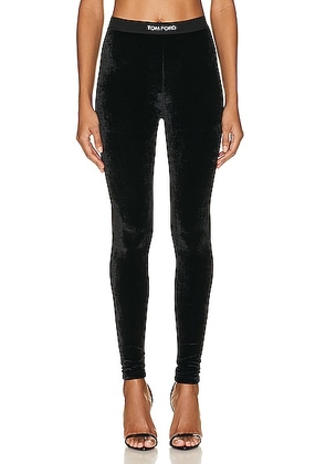 TOM FORD Velvet Signature Legging in Black - Black. Size L (also in XS).