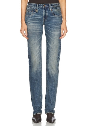 R13 Tobi Boy Slim Leg in Capel Selvedge Blue - Denim-Dark. Size 31 (also in ).