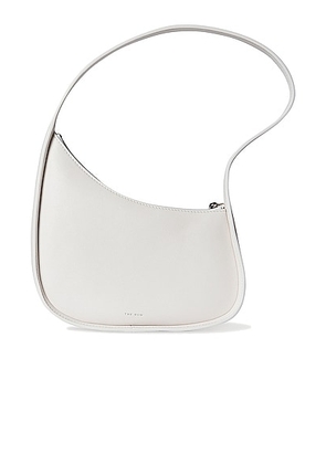 The Row Leather Half Moon Bag in Ivory PLD - White. Size all.