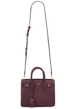 Saint Laurent Nano Sac De Jour Bag in Hot Wine - Wine. Size all.