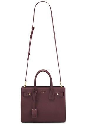 Saint Laurent Baby Sac De Jour Bag in Hot Wine - Wine. Size all.