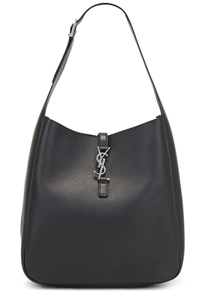 Saint Laurent Large Le 5 A 7 Supple Hobo Bag in Nero - Black. Size all.
