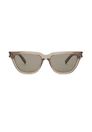 Saint Laurent SL 462 Sulpice Sunglasses in Brown & Grey - Brown. Size all.