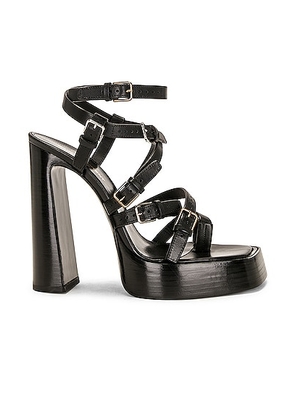 Saint Laurent Strappy Sandal in Nero - Black. Size 41 (also in 39.5).