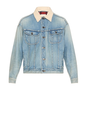 The Row Joret Jacket in Light Indigo - Blue. Size L (also in ).