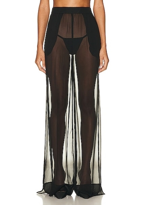 Saint Laurent Silk Pant in Noir - Black. Size 38 (also in 36, 40).