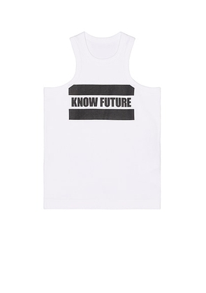 Sacai Know Future Tank Top in White - White. Size 2 (also in 3, 4).
