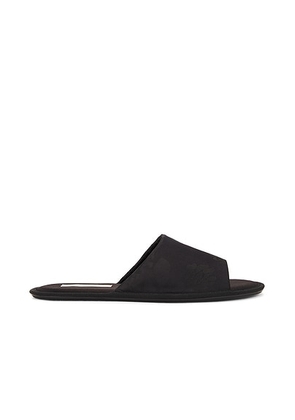 The Row Frances Open Toe Slipper in Black - Black. Size 37.5 (also in 37, 38, 39, 39.5, 41).