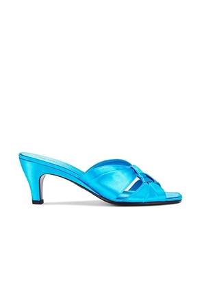The Row Soft Knot Mule Sandal in Pool - Blue. Size 37 (also in ).